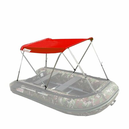 ALEKO Summer Canopy Boat Tent Sun Shelter Sunshade for Inflatable Boats, Red BSTENT250R-UNB
